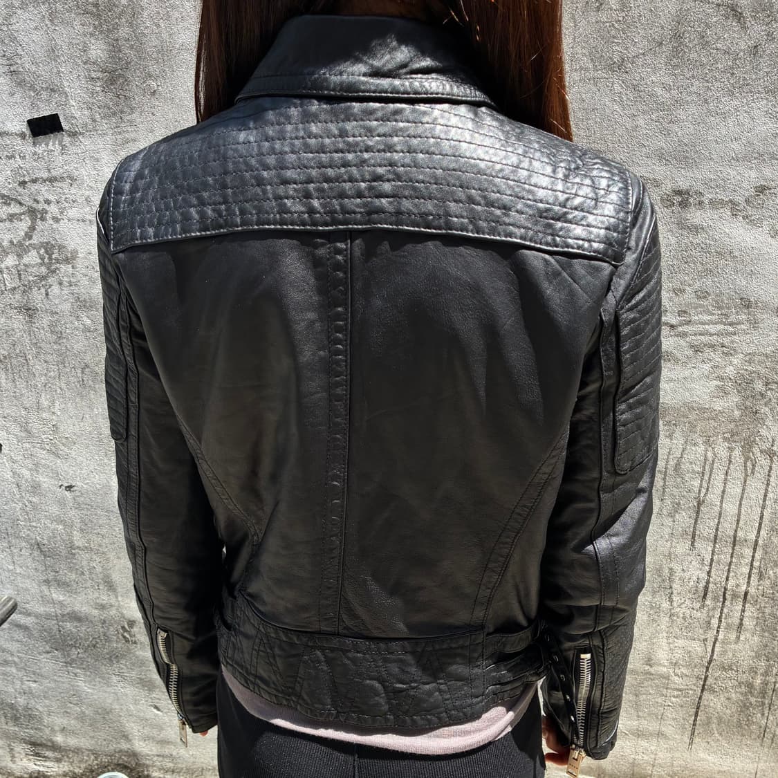 lamb skin slim fit rider jacket 상품이미지5