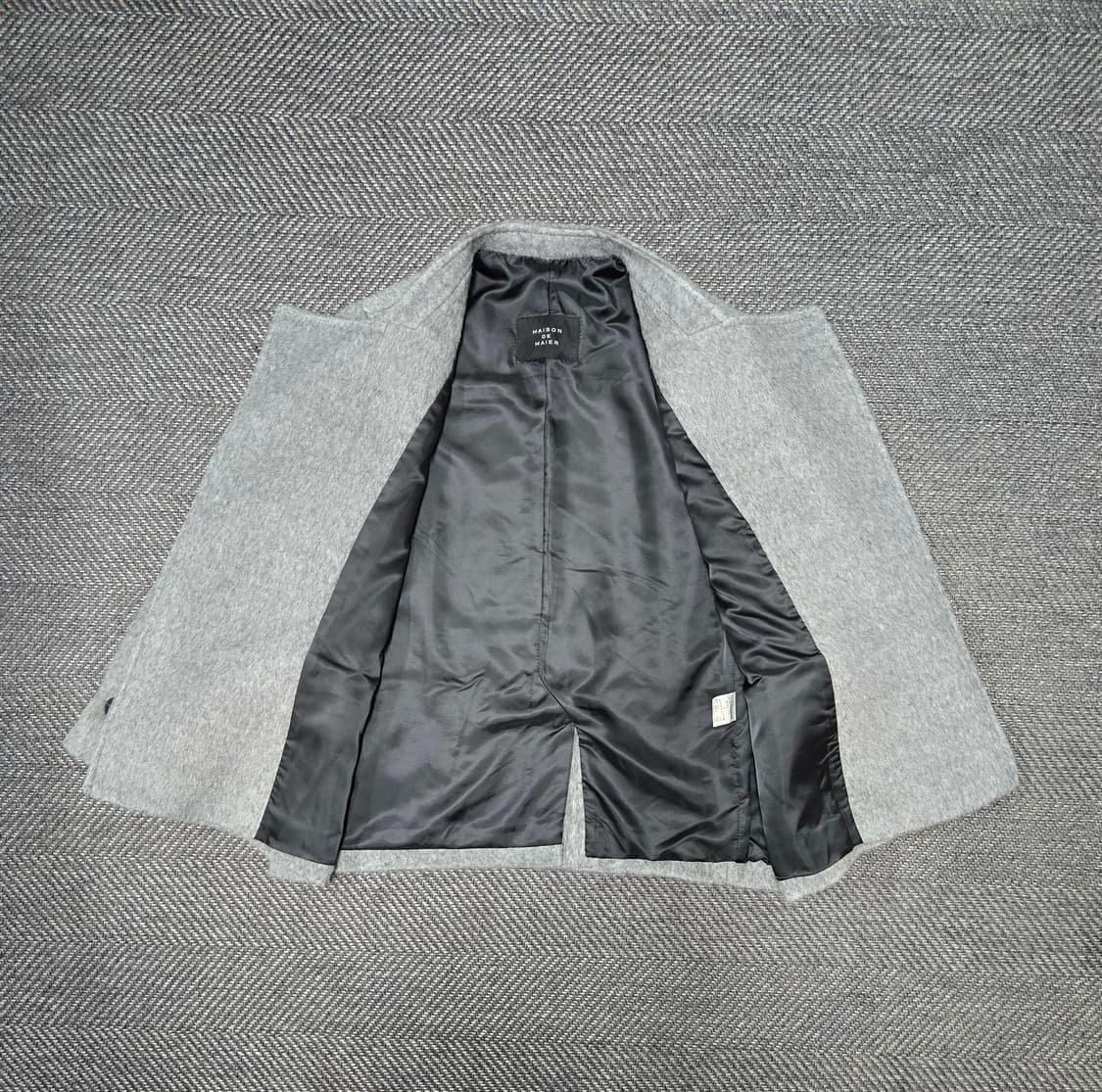 메종드메이어 벨티드 자켓 그레이 수리알파카 50%43% 자켓 상품이미지5