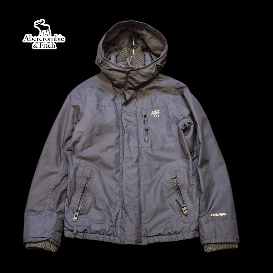M 아베크롬비 차콜 후드자켓 상품이미지1