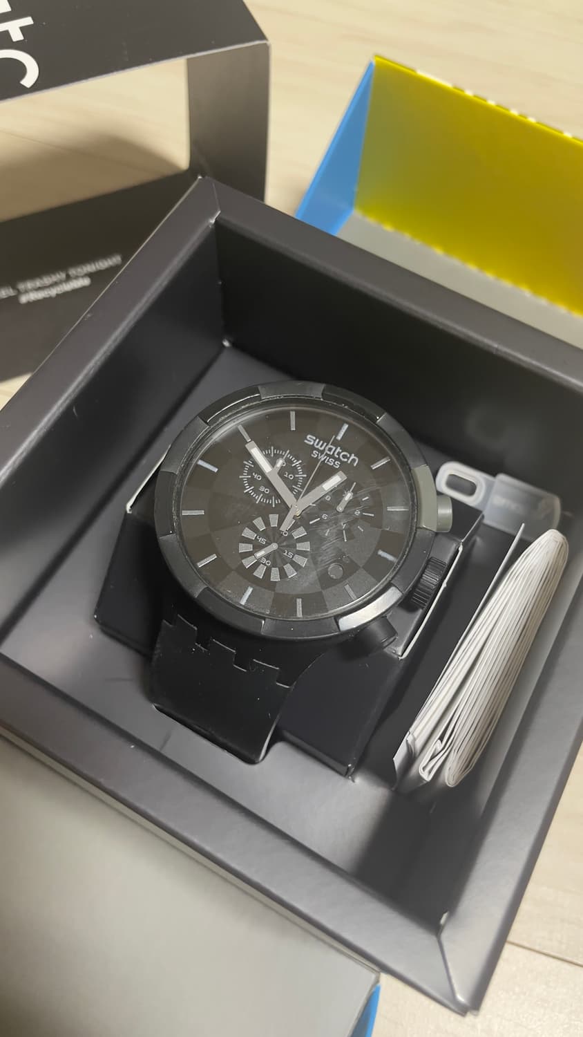 SWATCH 스와치 쿼츠 손목시계 CHECKPOINT BLACK 상품이미지1