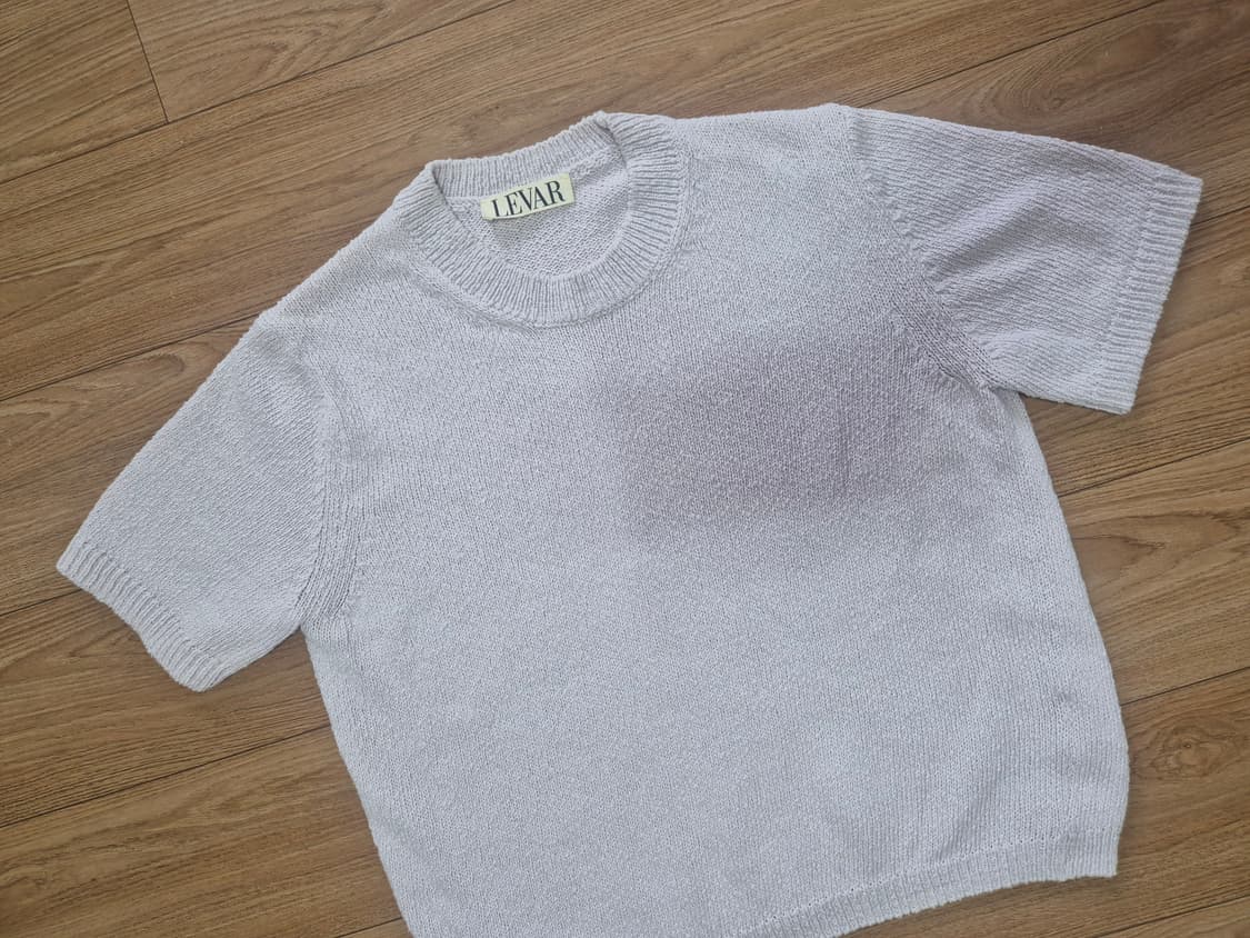 르바 Levar 부클 반팔 니트티 (라일락) 상품이미지3