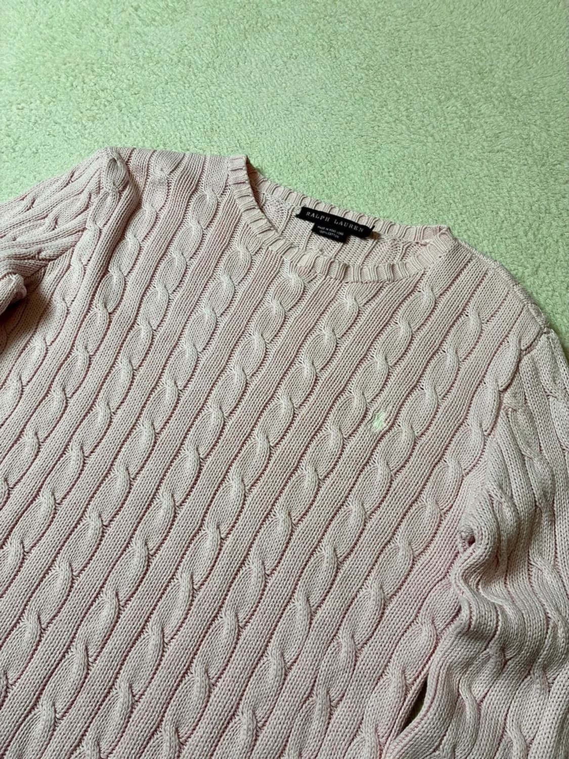 폴로 랄프로렌 00's 케이블 화이트 포니 니트 PN7383 상품이미지2