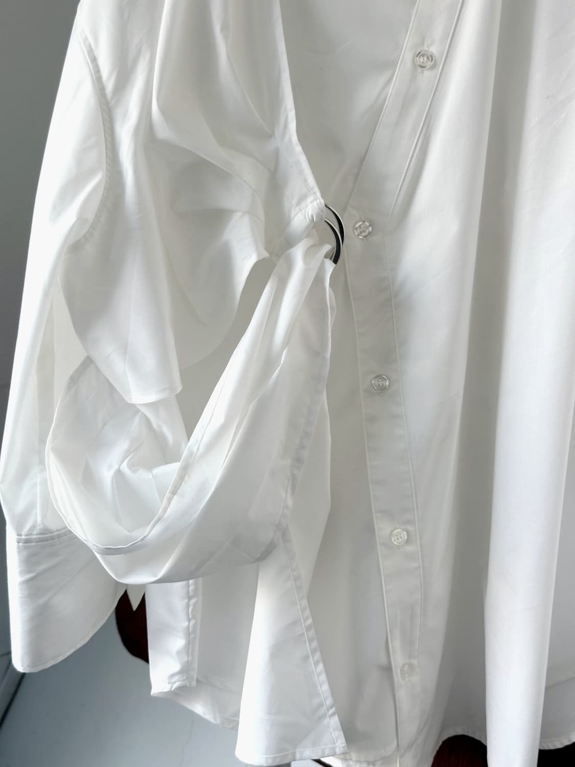 High gauge design belted panel shirt 상품이미지4