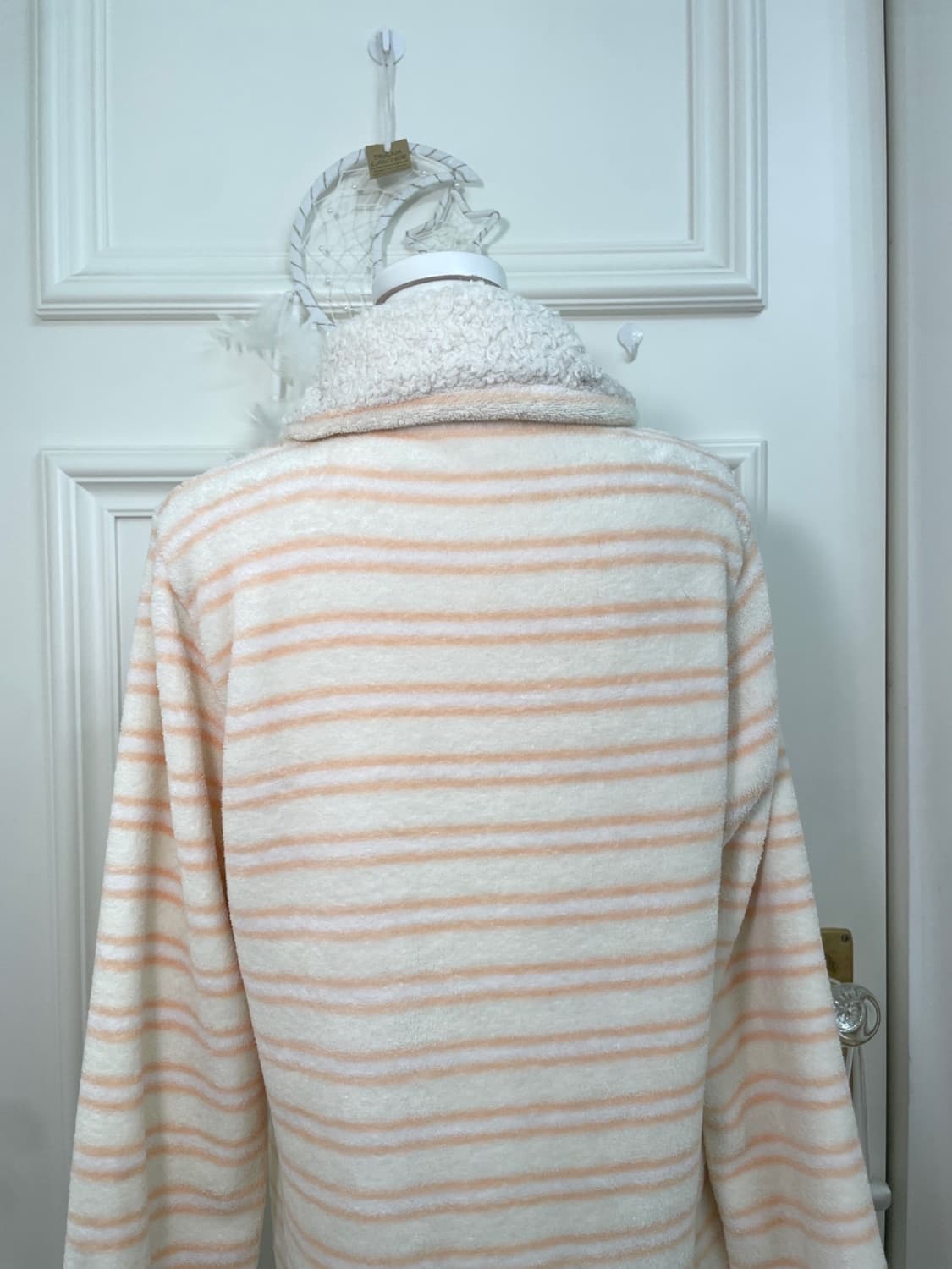 coral ivory stripe fur point homewear 상품이미지4