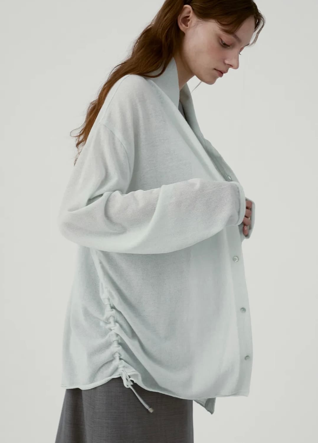 우마뭉 린넨 셔츠 Soft linen high neck shirts 상품이미지2
