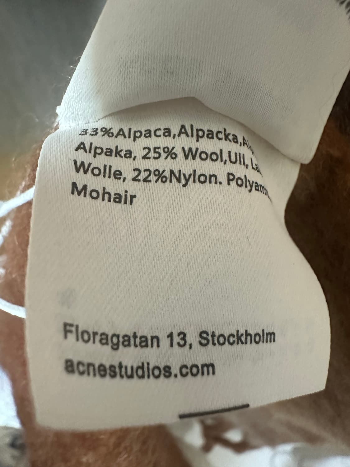 아크네 스튜디오 알파카모헤어울머플러 브라운 체크 남여공용 상품이미지7