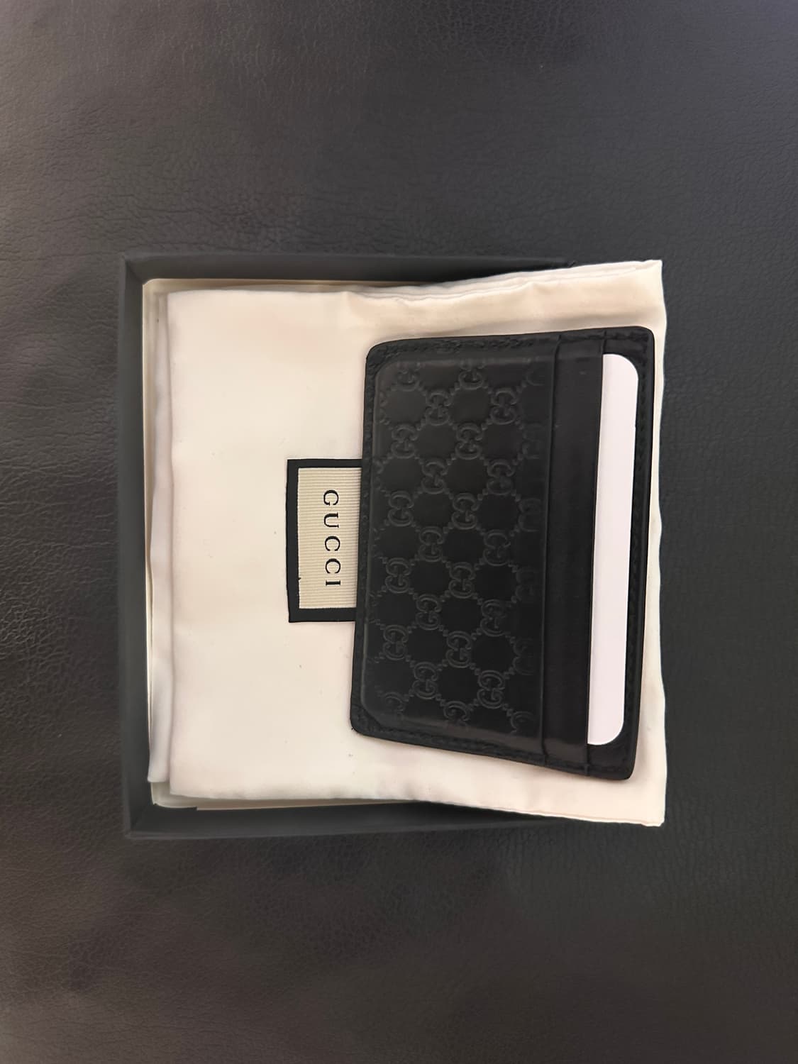 구찌 마이크로 GG 시마 카드 케이스 블랙 상품이미지1