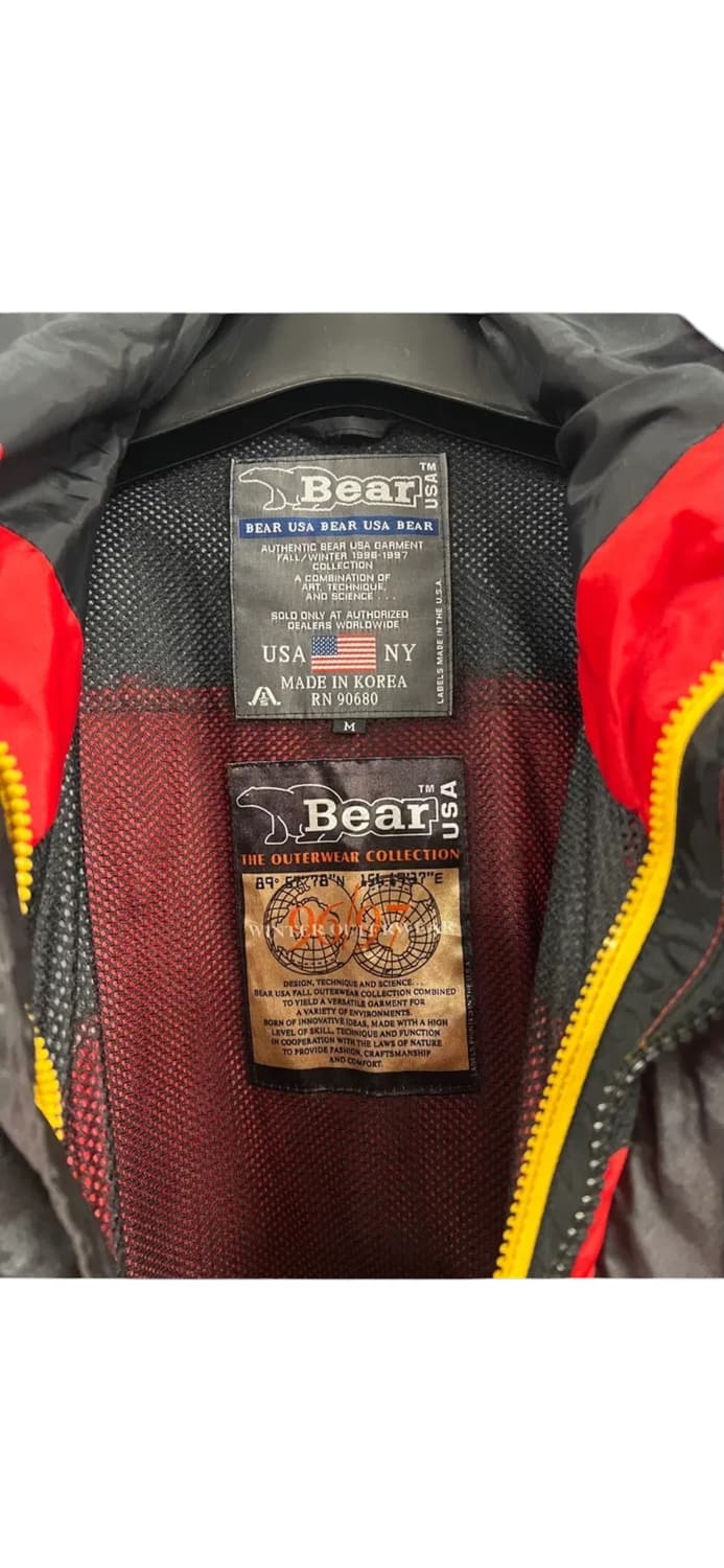 M) 베어 유에스에이 Bear USA 베어 레드 바람막이 자켓 O239 상품이미지3