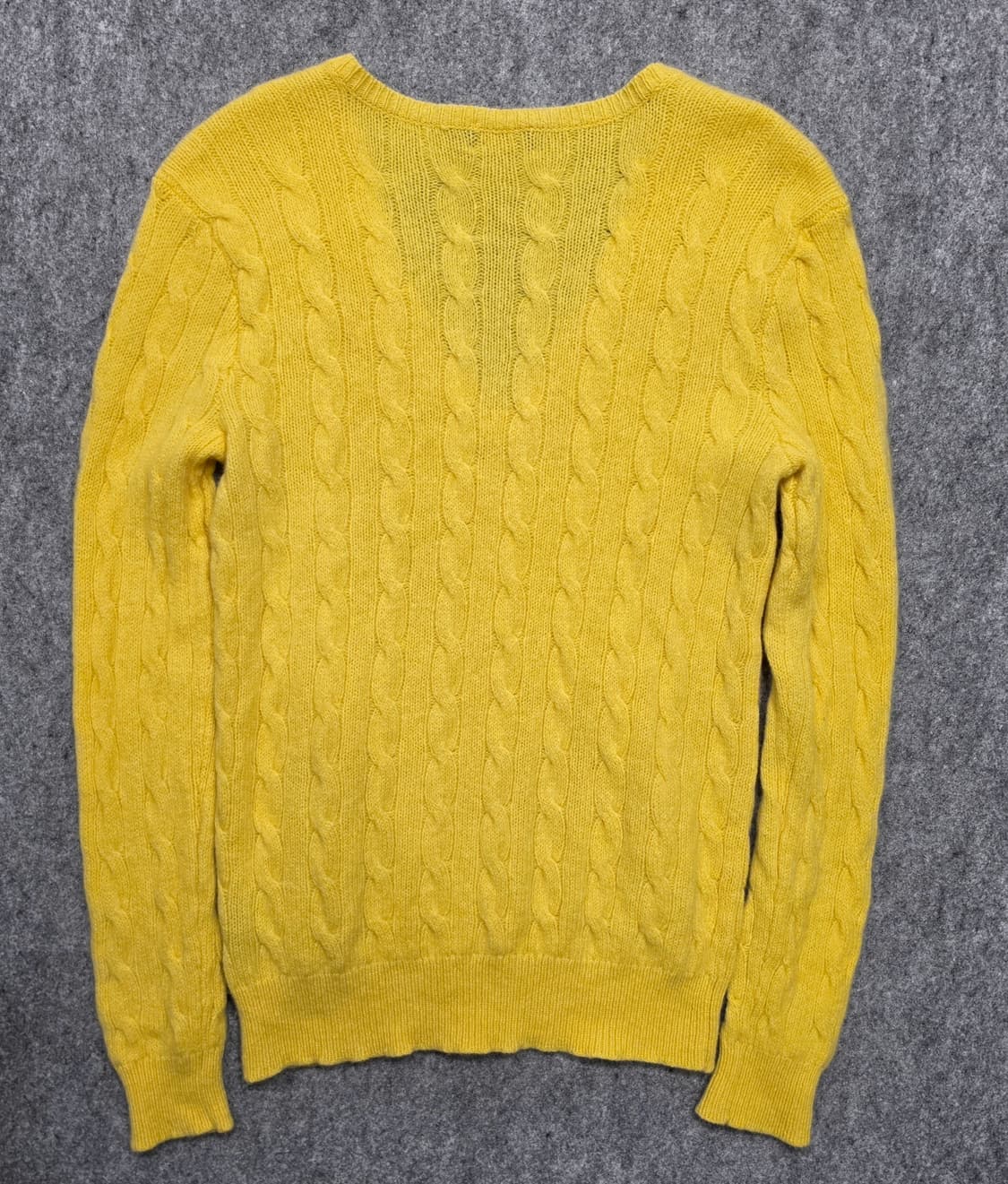 폴로 랄프로렌 케이블 꽈배기 울 캐시미어 혼방 브이넥 니트 M 상품이미지2