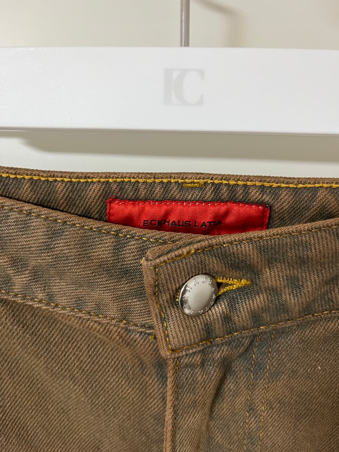 에크하우스 라타 와이드 호일 데님 팬츠 상품이미지2