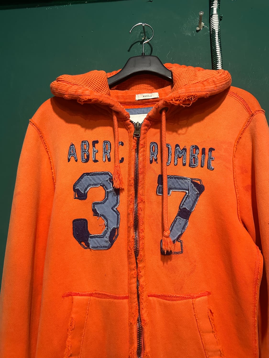 아베크롬비 후드집업 오렌지XL 상품이미지2