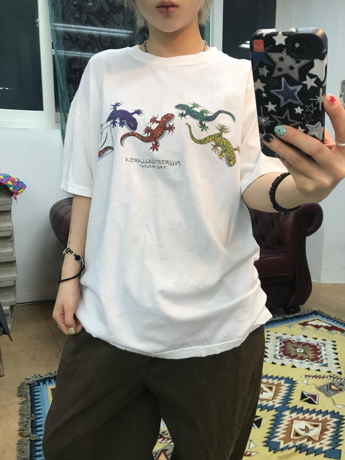 Bermack USA 도마뱀 프린팅 반팔  상품이미지1