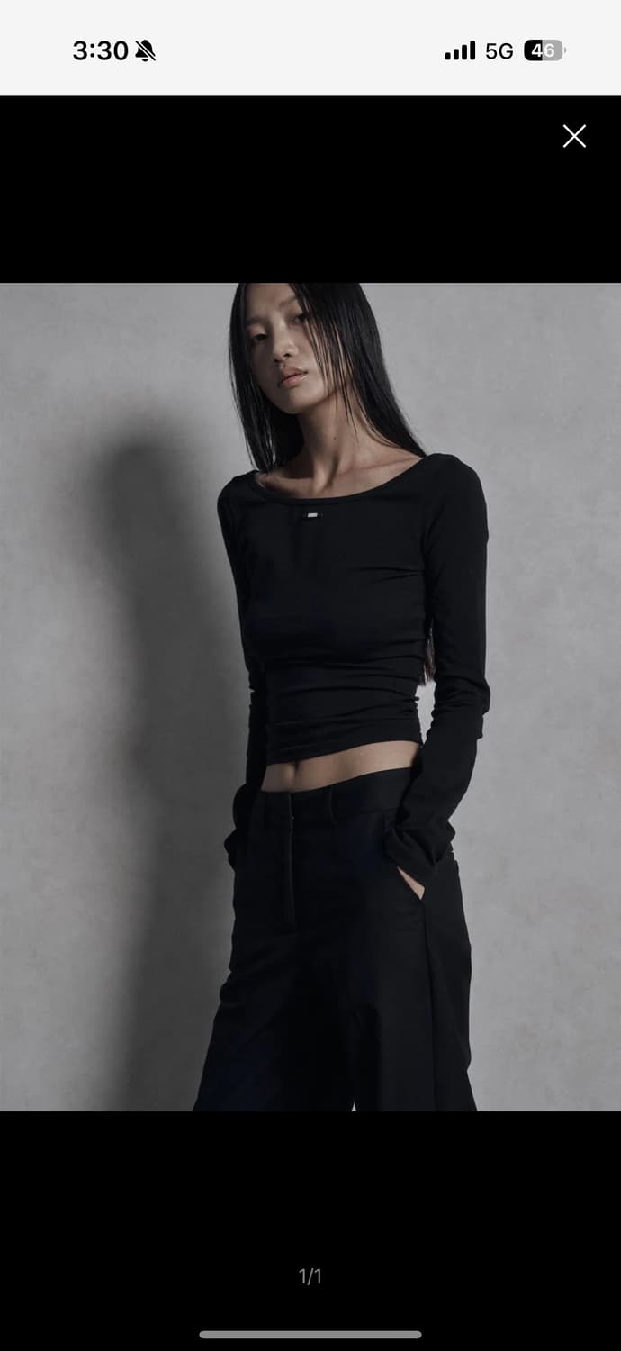 보헤미안 서울 보헴서 베이직 보트넥 티 화이트 블랙 M 상품이미지1