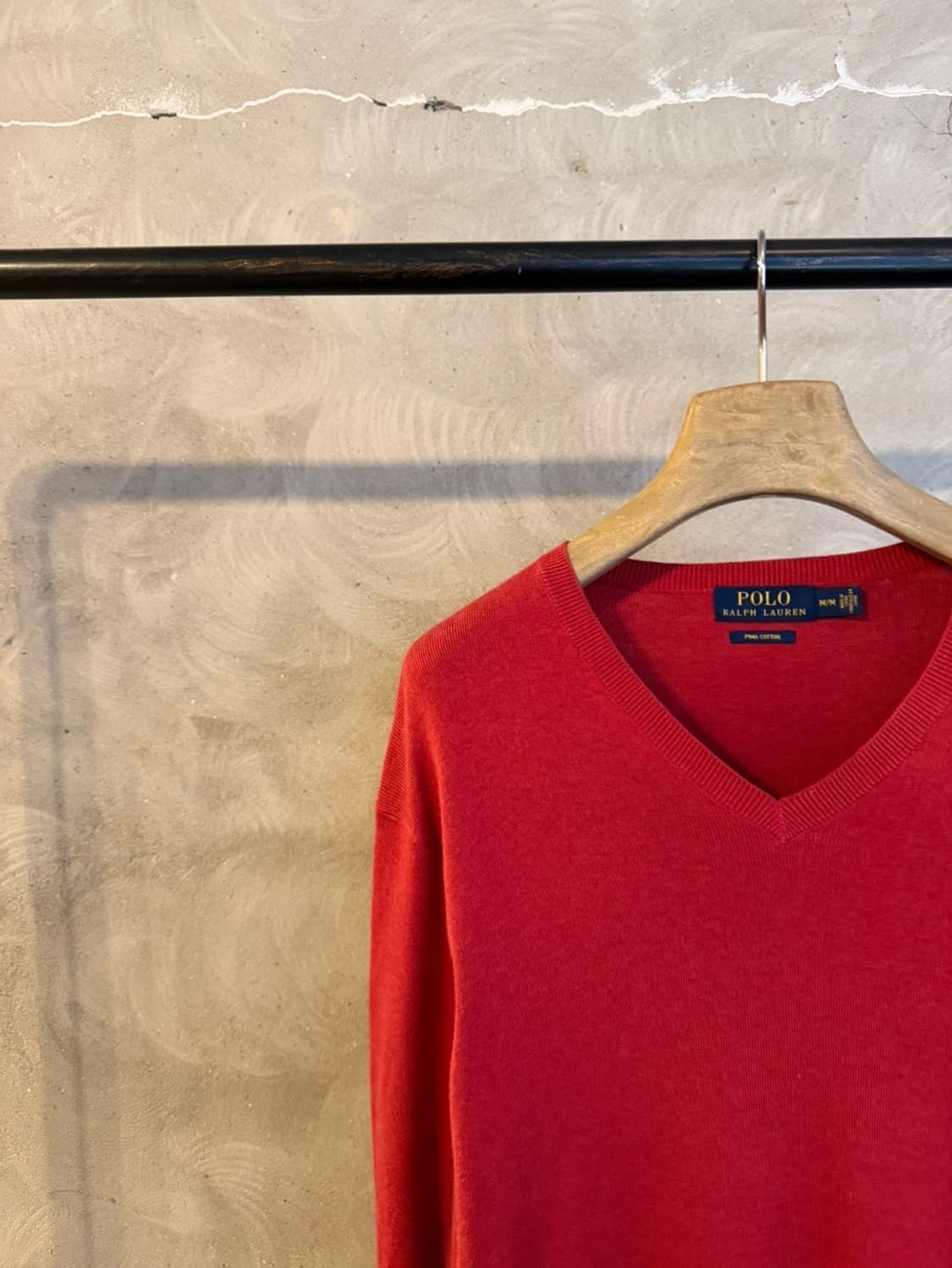 폴로 랄프로렌 피마코튼 브이넥 니트 100 상품이미지2