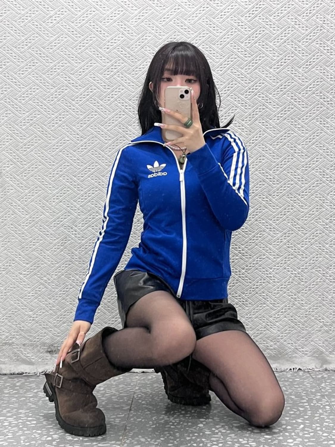 아디다스 유로파 Y2K 딱붙핏 딥블루 져지 집업 85 C11270 상품이미지1