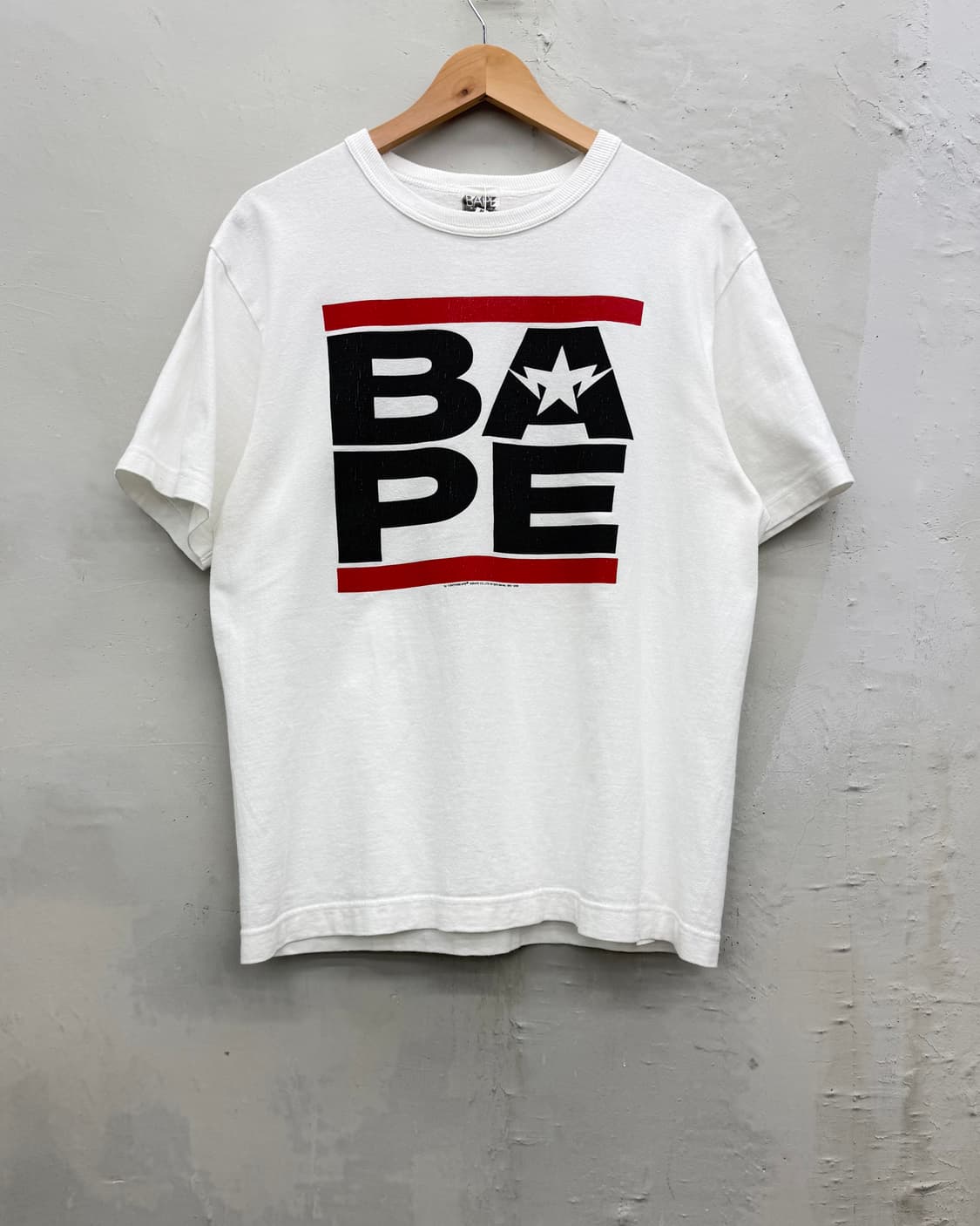 베이프 00s BAPE 로고 반팔 티셔츠 화이트 상품이미지2