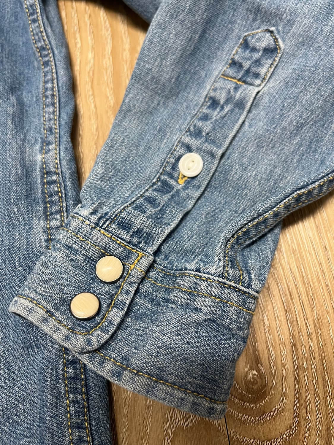 풀앤베어 워싱 데님 셔츠 M 상품이미지6