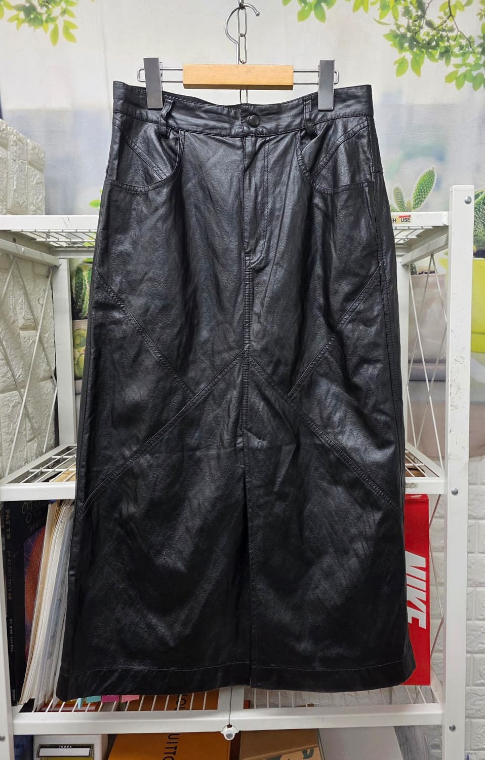 이자벨마랑 롱스커트 여성치마 28 세실리아 페이커 레더 WM19 상품이미지1