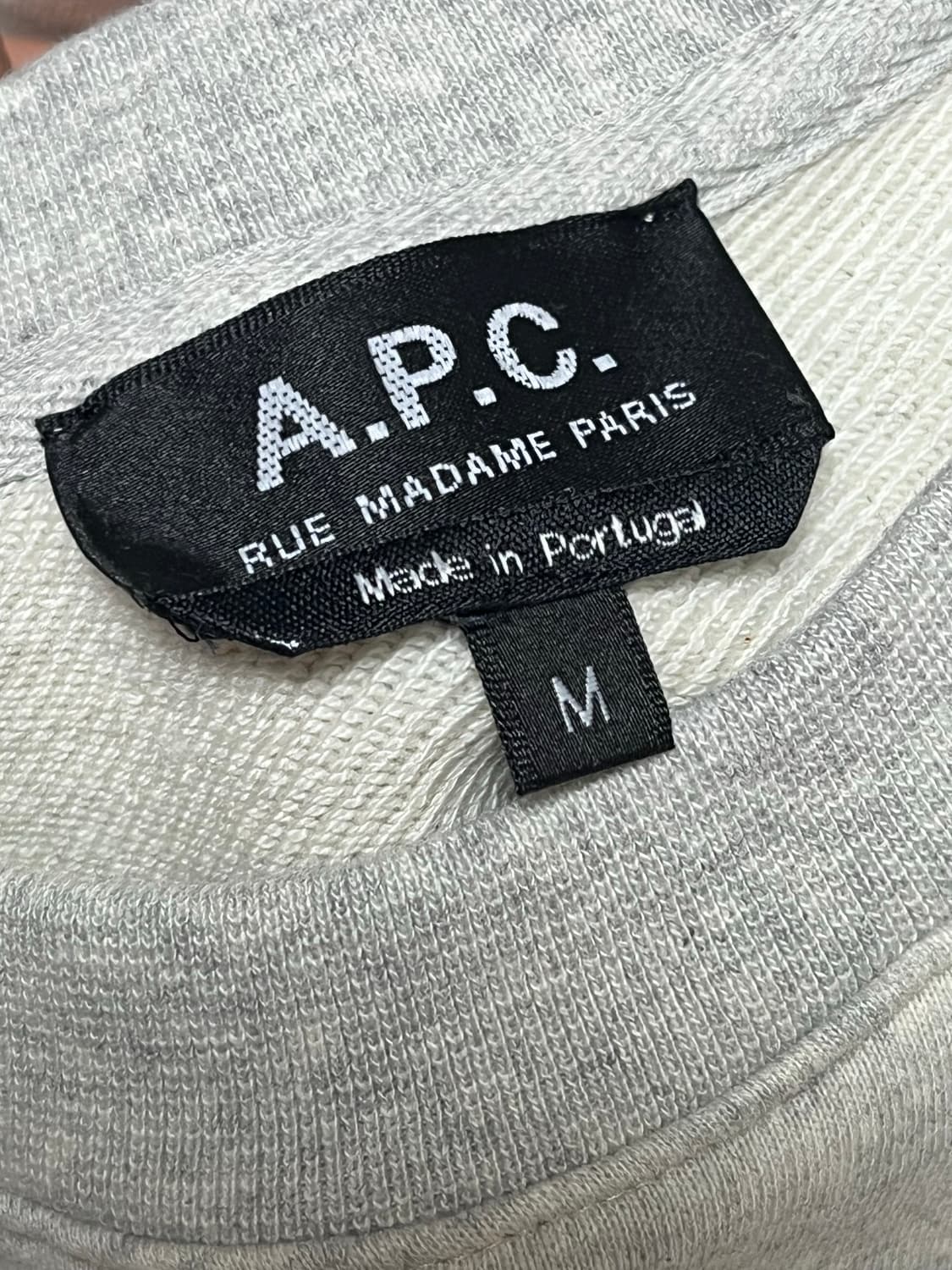 무신사구매) 아페쎄 루퍼스 로고 맨투맨 라이트 그레이 M 상품이미지2