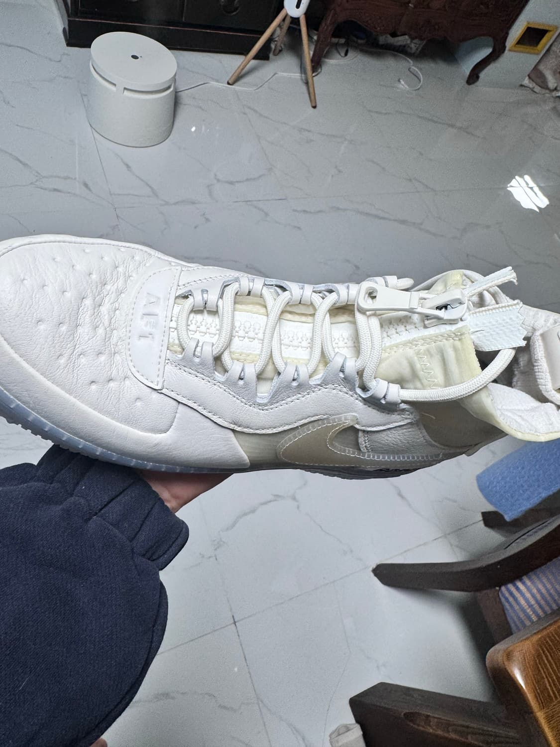 나이키 에어포스1 하이윈터 고어텍스 화이트 255 상품이미지5