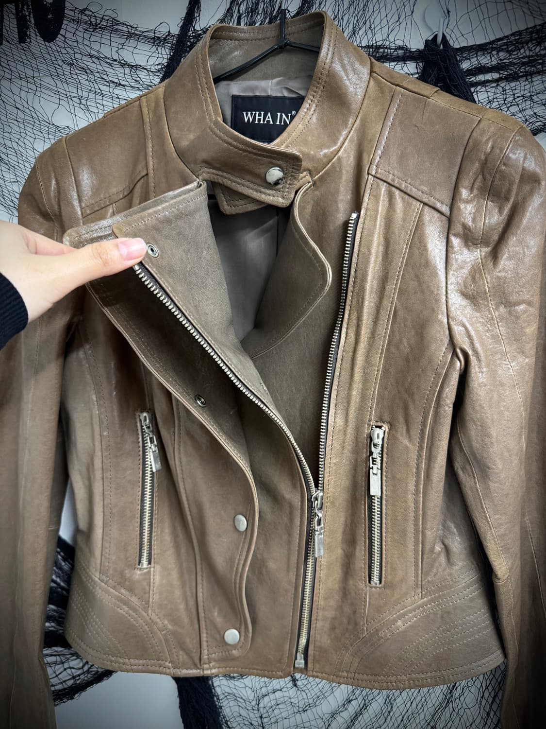 Real leather jacket 상품이미지4