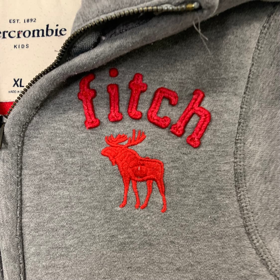 아베크롬비 y2k 와투케 그레이 후드집업 상품이미지4