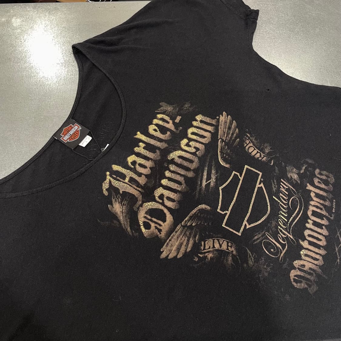 (L) Harley Davidson 할리 프린팅 나그랑 반팔 상품이미지8