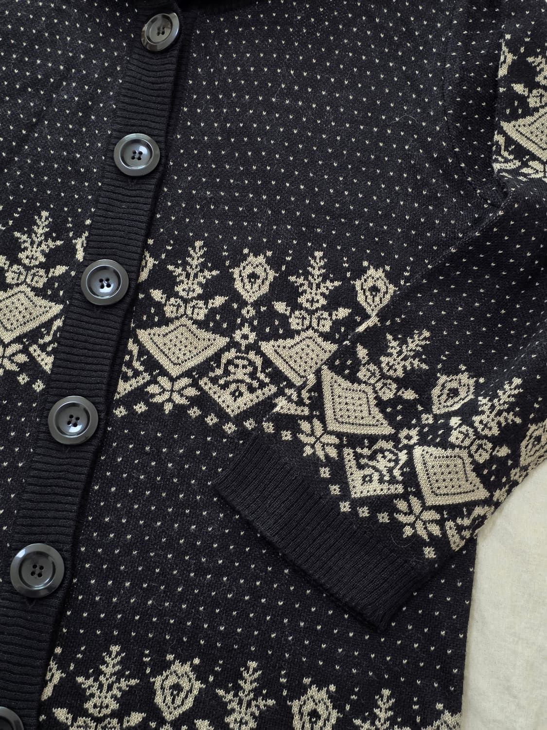 모리걸 노르딕 니트 가디건 일본빈티지 상품이미지4