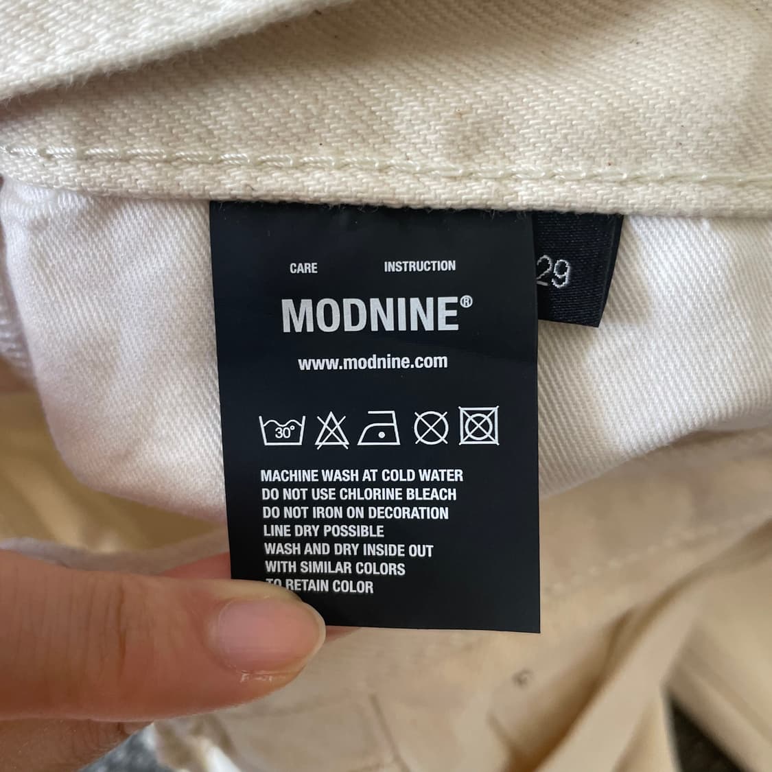 (29) 데드스탁 모드나인 아이보리 코튼 팬츠 상품이미지7