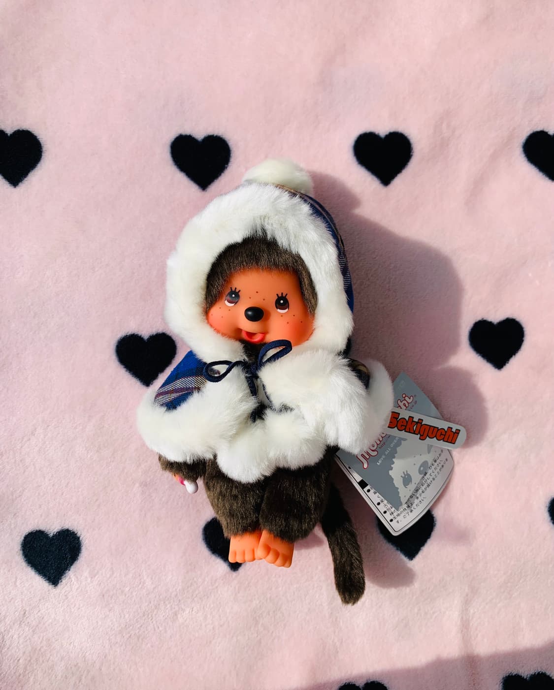 💙몬치치 체크 판초 망토 블루 상품이미지6