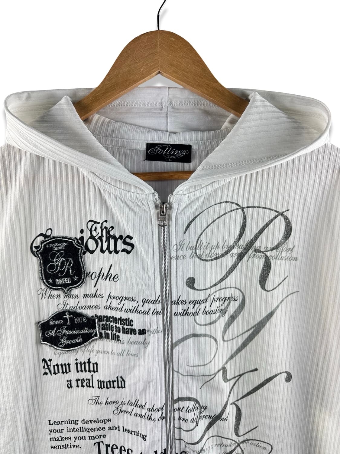 JPN 펑크 레터링 반팔 후드집업2604 상품이미지3