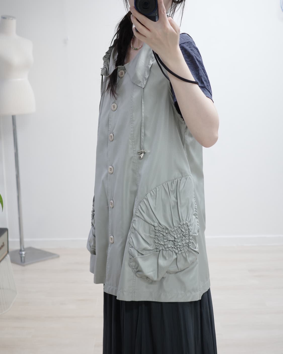 hanahana mint shirring layered vest 상품이미지7
