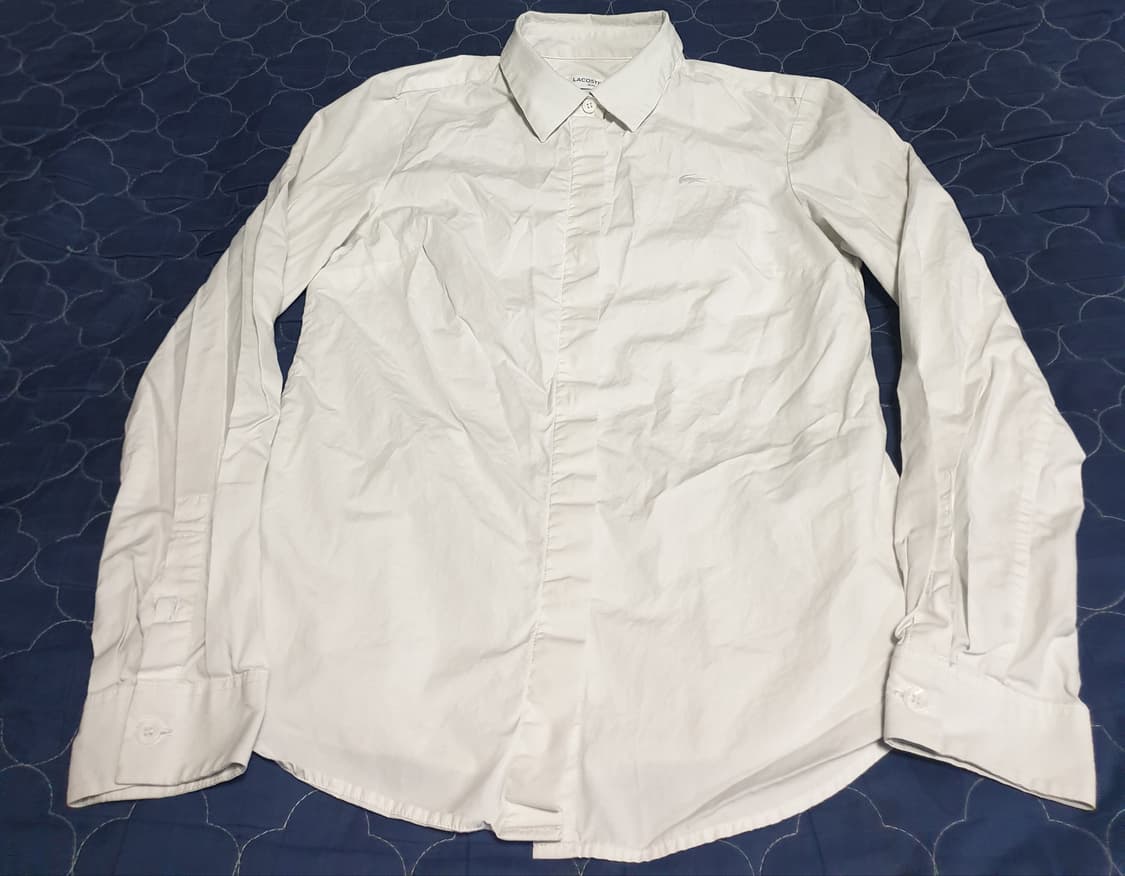 (동일드방레) 라코스테 슬림핏 스트레치 포플린 코튼 셔츠 (S) 상품이미지1