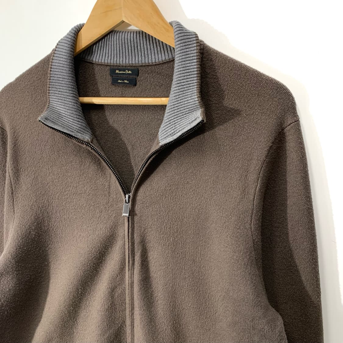 마시모 두띠 브라운 니트집업 상품이미지2