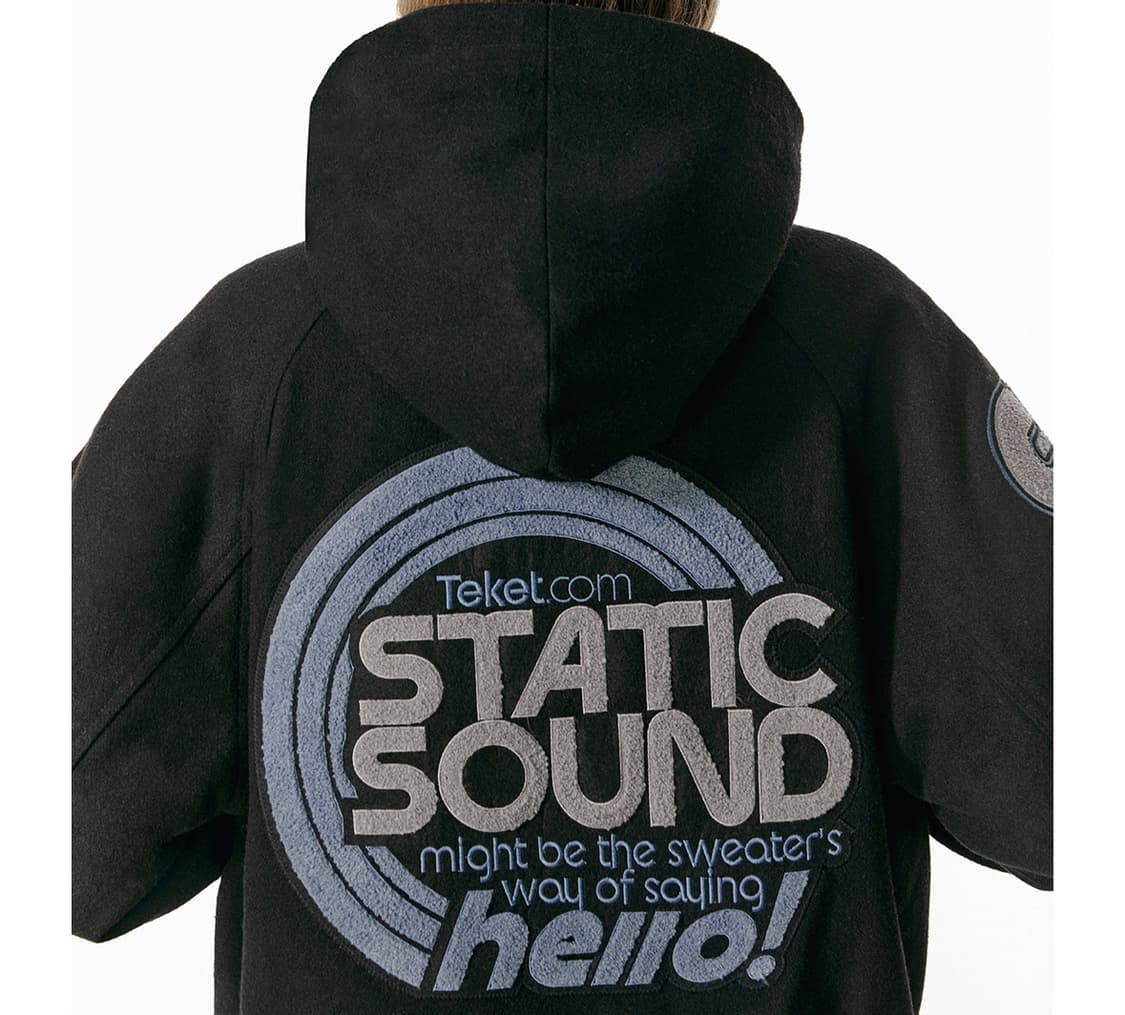 테켓 Teket Static Sound 후드 코트 블랙 상품이미지1