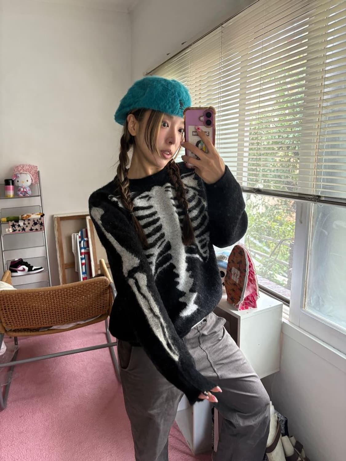 BONE MOHAIR KNIT 리얼본 모헤어 니트 AAV-2501 상품이미지1