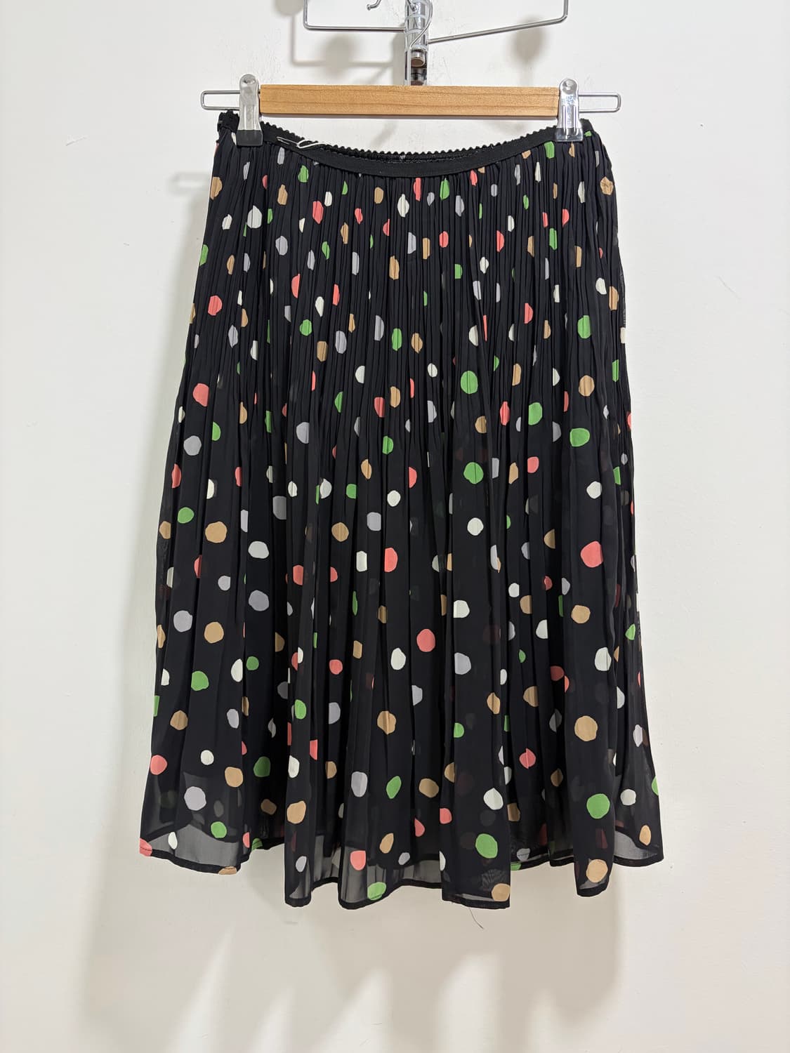 도트 플리츠 레이스 스커트 상품이미지4