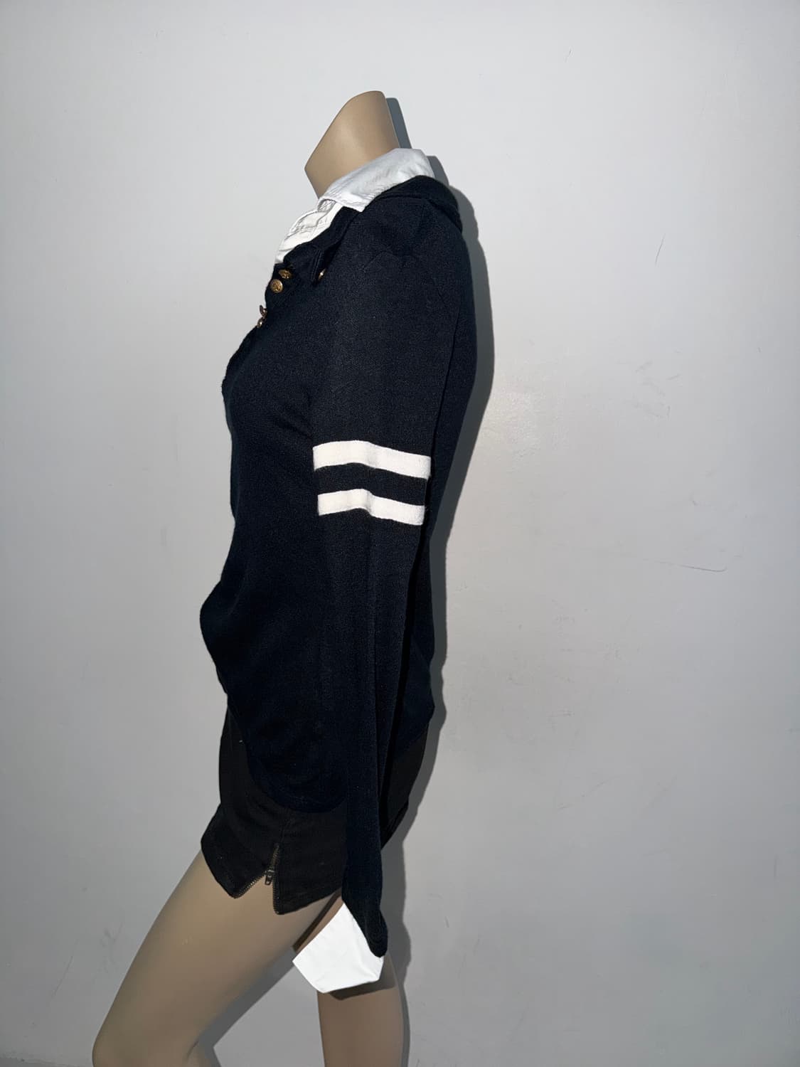 더블 카라 레이어드 셔츠 니트 상품이미지5