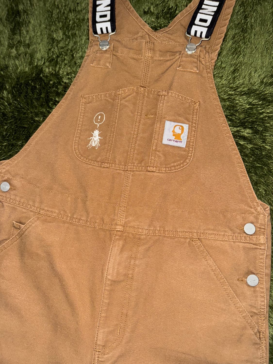 [M] 브레인데드 X 칼하트 WIP 콜라보 덕 캔버스 오버롤 상품이미지4