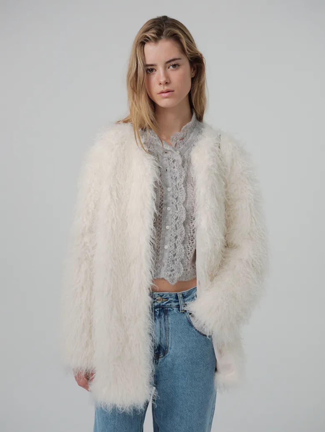 새 상품) 더바넷 퍼 Rove Hairy Long Fur Jacket 상품이미지5