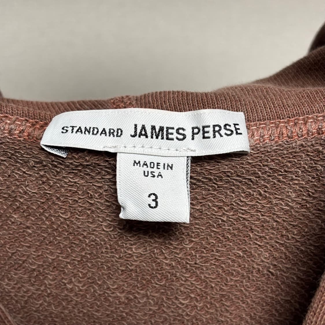 3) james perse 제임스펄스 프렌치 테리 후드 집업 브라운 상품이미지3