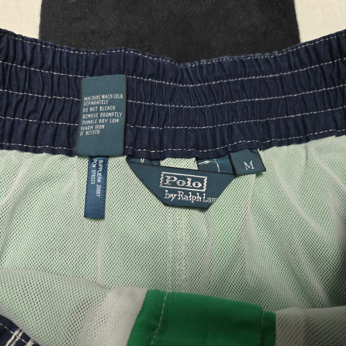 M 폴로랄프로렌 크로스말렛 엠브로이드 스윔팬츠 그린 수영복 상품이미지4