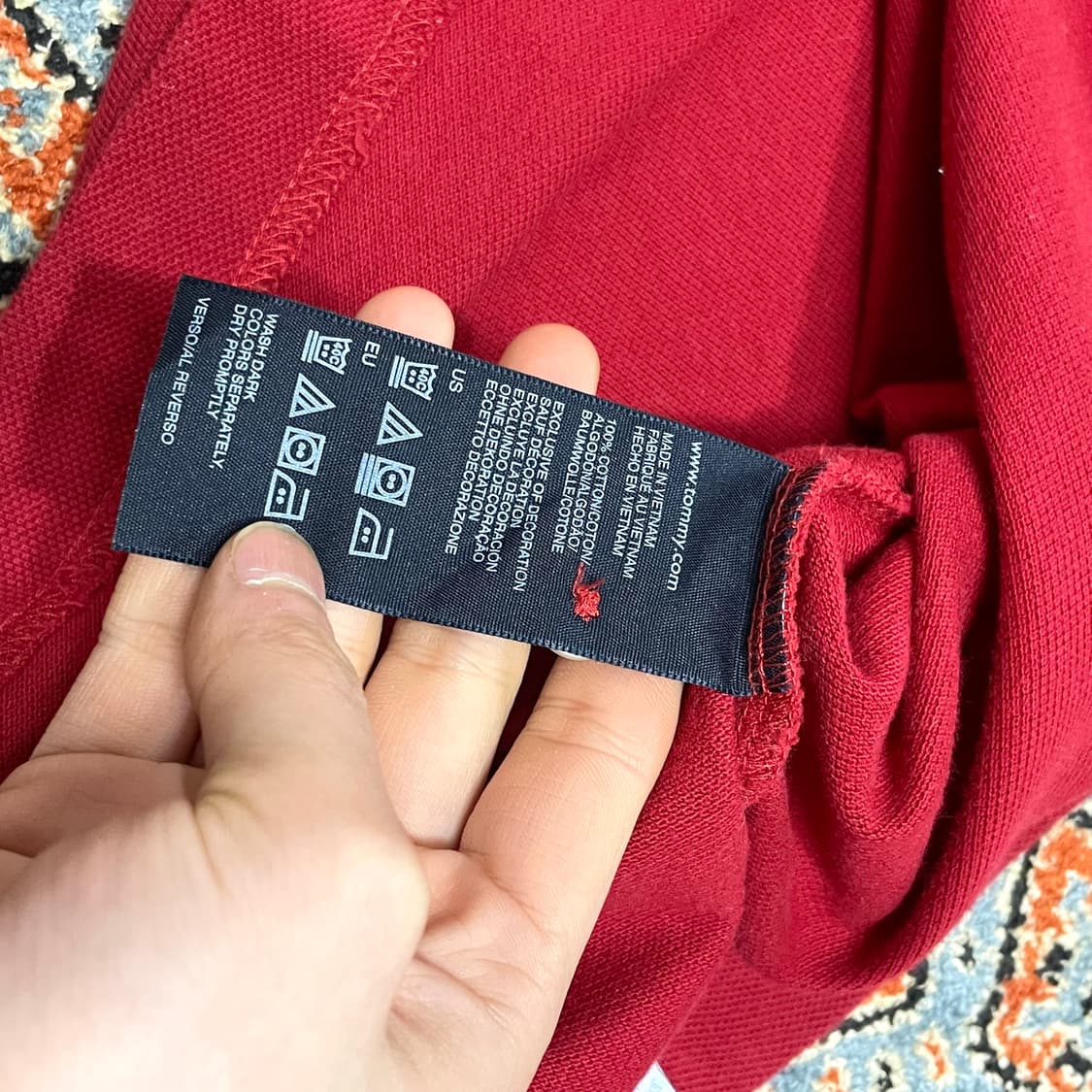 타미힐피거 레드 긴팔 카라티셔츠 남성M 상품이미지5