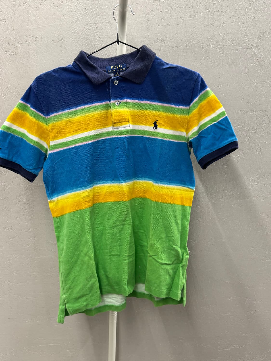 폴로 랄프로렌 스트라이프 반팔 카라티 L 상품이미지2