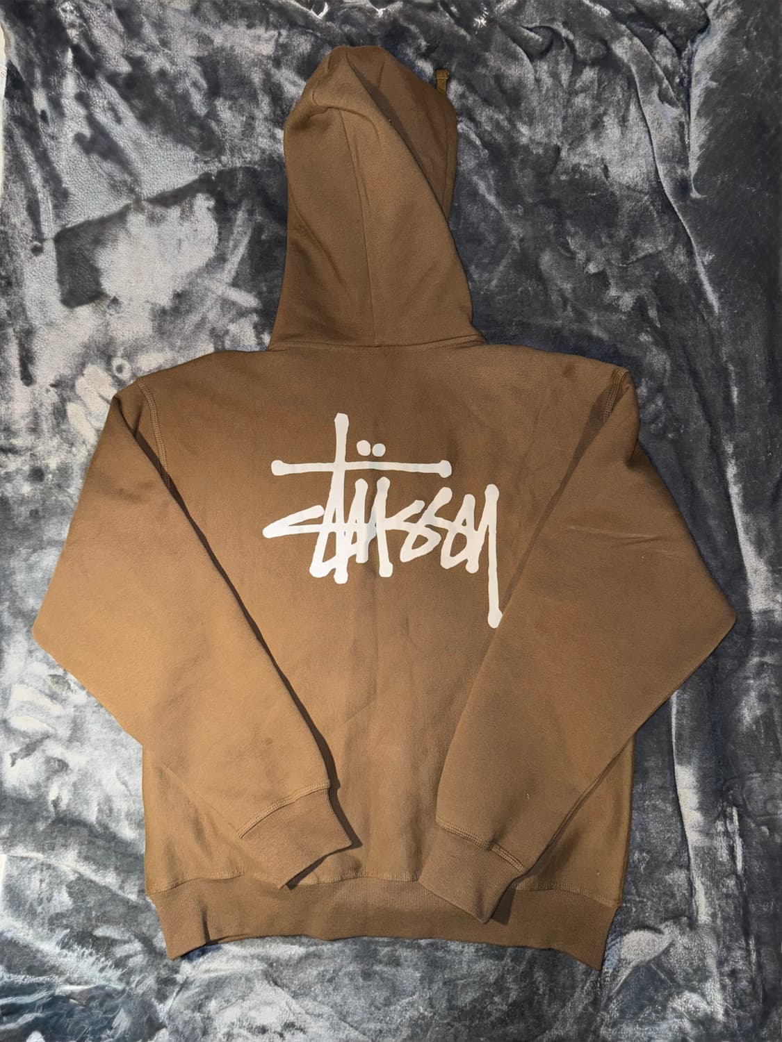 스투시 베이직 후드티 L 갈색 상품이미지2