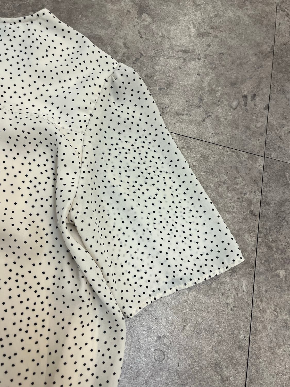 빈티지 패턴 반팔 블라우스 아이보리 #csz4092 상품이미지9