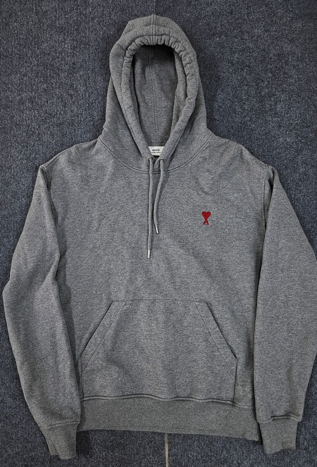 아미 스몰로고 그레이 후드티 급처 상품이미지1