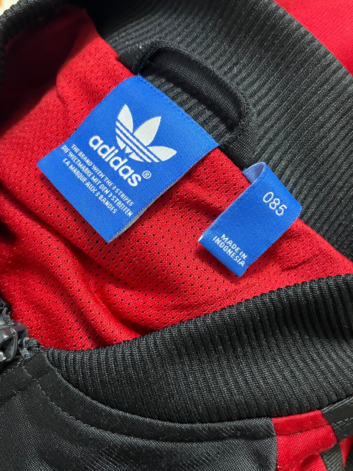 아디다스 슈퍼걸 레이스 트랙탑 블랙 레드 삼선 상품이미지5