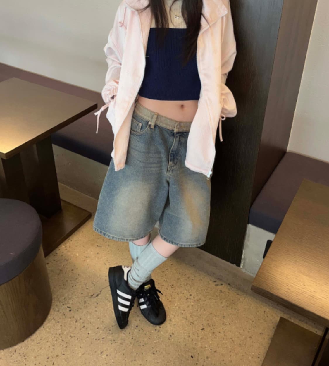 김아홉 레이업 루즈 카고데님 상품이미지1