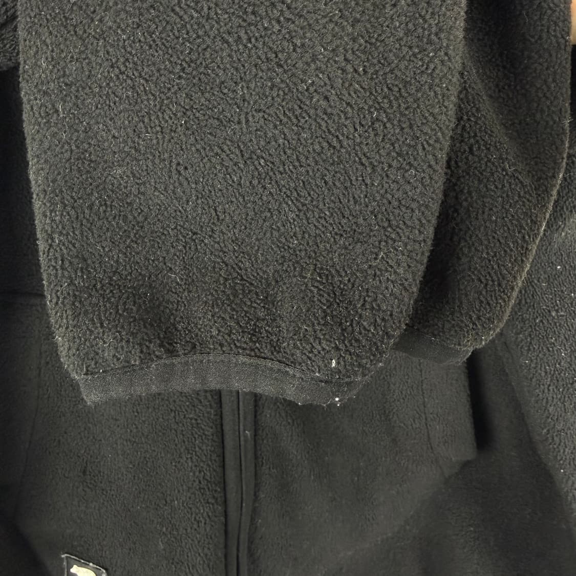 M) 지프 자수로고 플리스 후드집업 블랙 상품이미지4